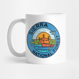 Sierra National Forest California Camping Canoe Mug